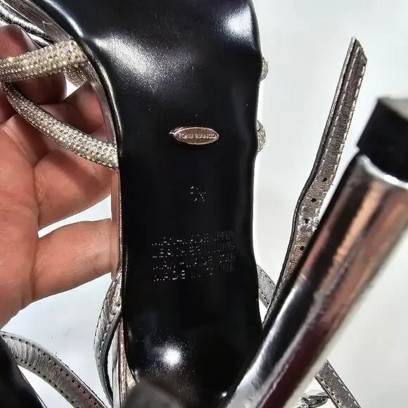 Tony Bianco Kyla Sandal in Silver Foil